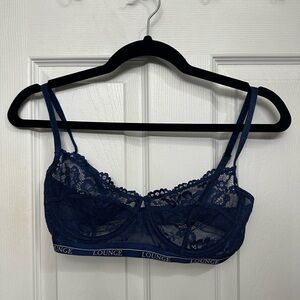 Lounge Navy Lace Underwire Bralette